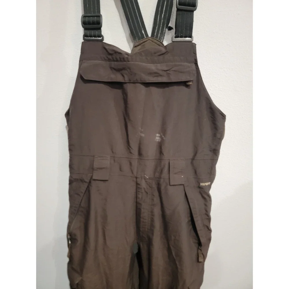 The North Face‎ HyVent Extreme Ski Pants Overalls Bib Brown Size Medium READ